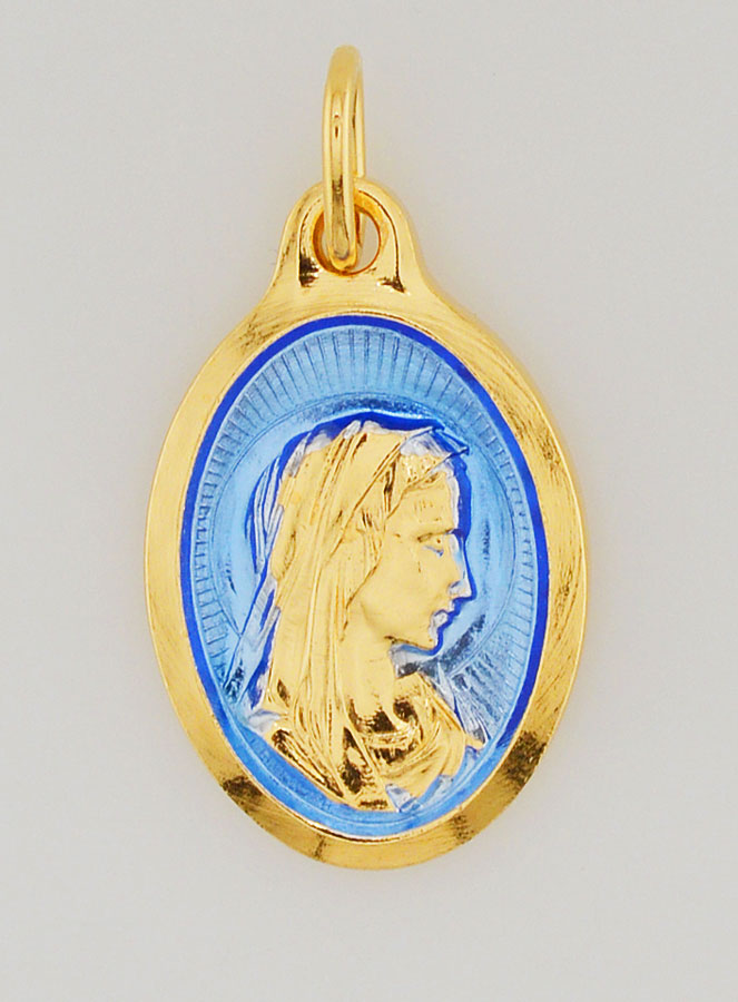 Medaglia Vergine Maria di profilo - 25 mm (pic 1)