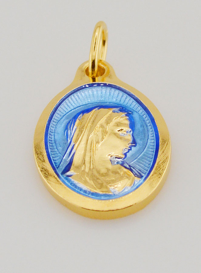 Medaglia Vergine Maria di profilo - 25 mm (pic 2)