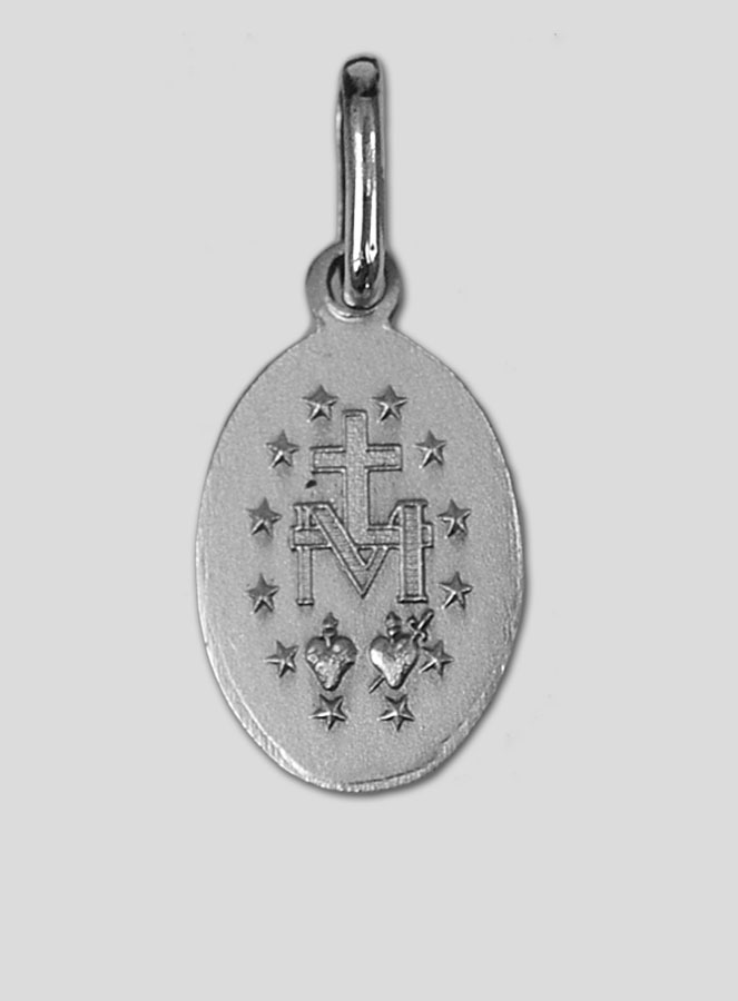 Medaglia Miracolosa in Argento Massiccio 9mm (pic 3)
