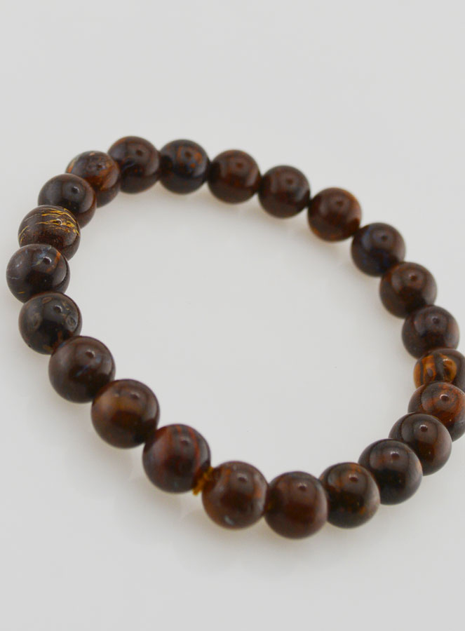 Bracciale in Pietra Naturale di Opale Boulder – 8mm (pic 3)