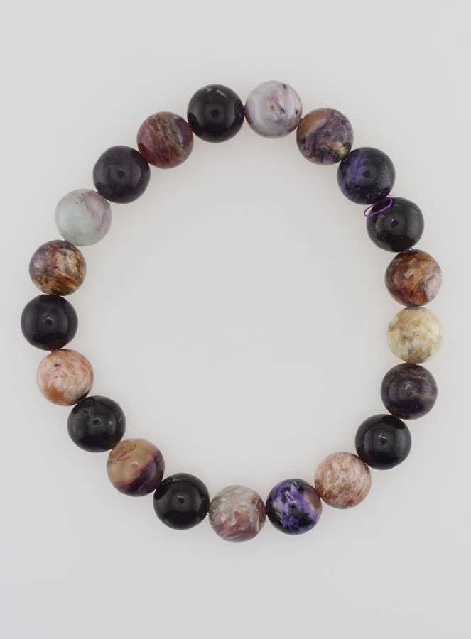 Bracciale in Pietra Naturale di Charoite – 8 mm (pic 1)