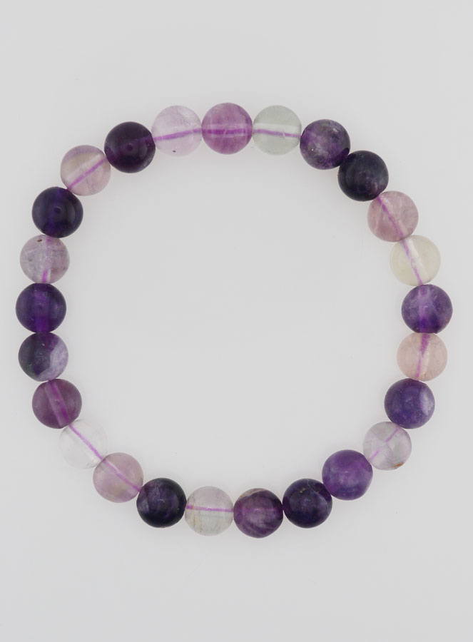 Bracciale in Pietra Naturale di Fluorite Viola – 8 mm (pic 1)