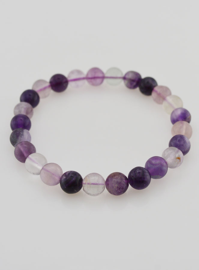 Bracciale in Pietra Naturale di Fluorite Viola – 8 mm (pic 2)