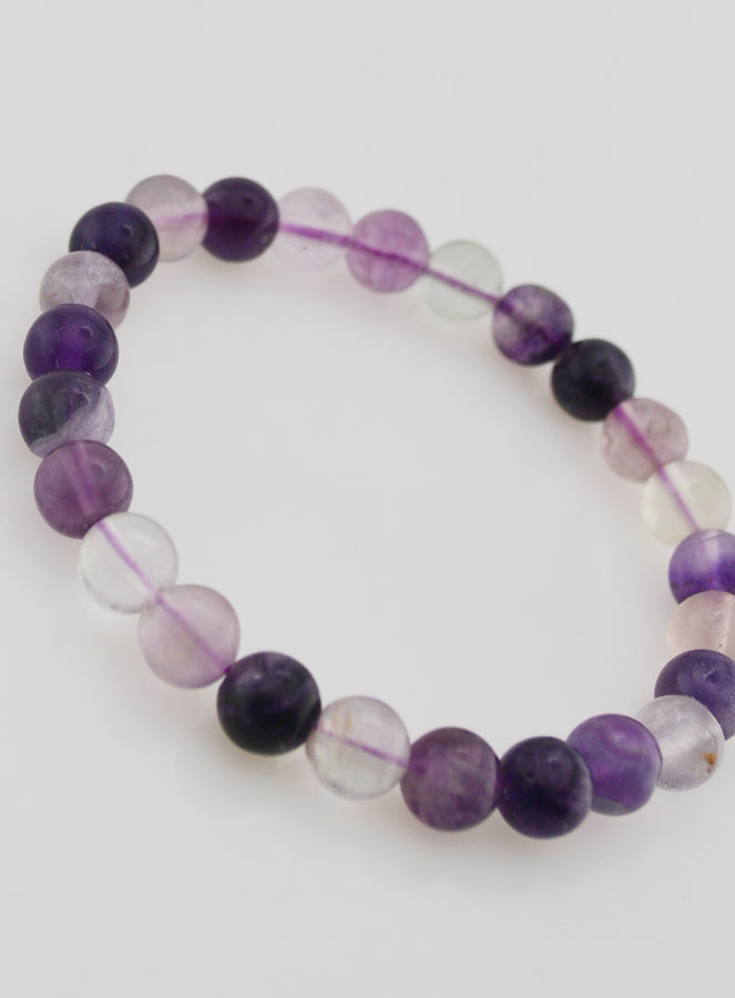 Bracciale in Pietra Naturale di Fluorite Viola – 8 mm (pic 3)