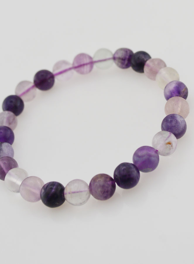 Bracciale in Pietra Naturale di Fluorite Viola – 8 mm (pic 4)