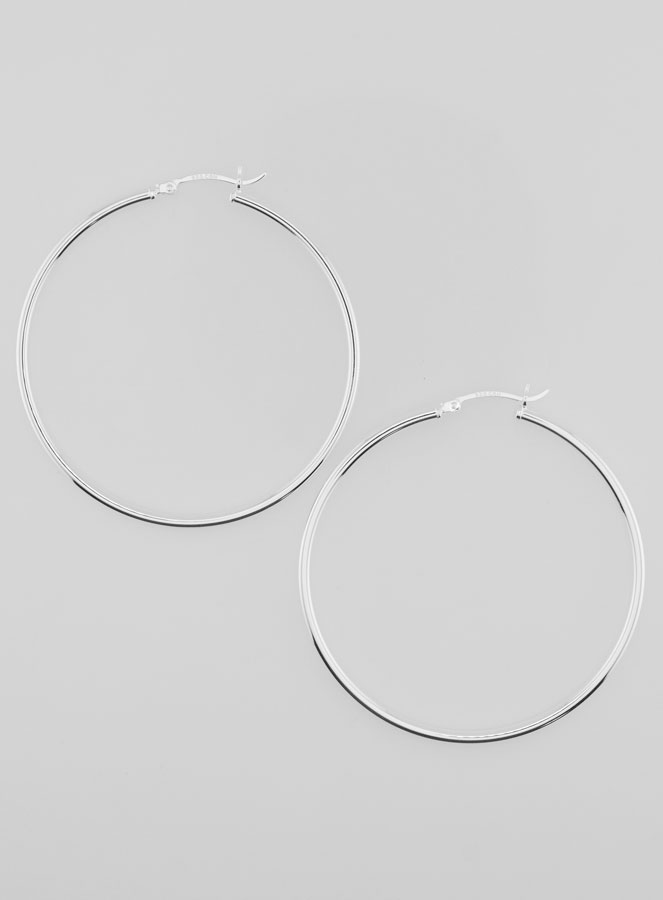 Orecchini a Cerchio in Argento 50mm (pic 1)