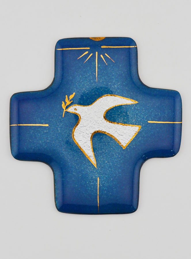 Croce per Cresima Colomba dello Spirito Santo in Smalti del Libano (pic 1)