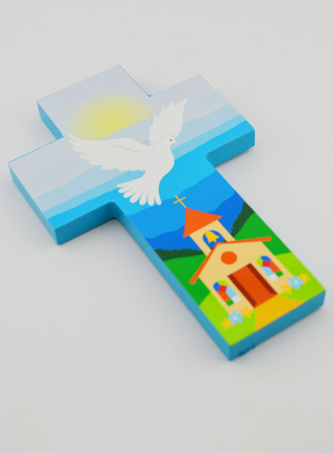 Croce Ricordo della Cresima in Legno - Colomba (pic 3)