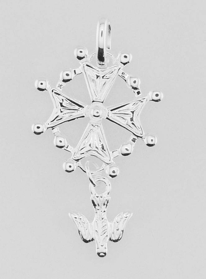 Ciondolo Croce della Cresima - Spirito Santo in Argento (pic 1)