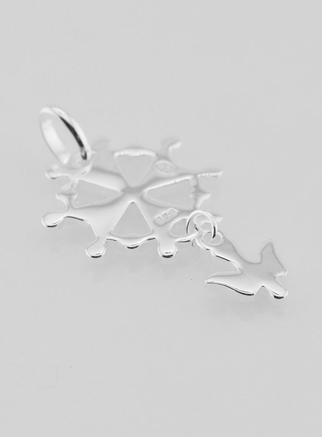 Ciondolo Croce della Cresima - Spirito Santo in Argento (pic 4)