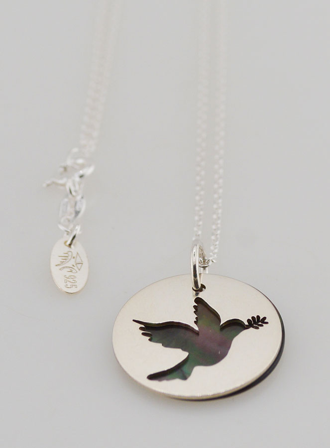 Collana Colomba Traforata - Argento e Madreperla (pic 3)