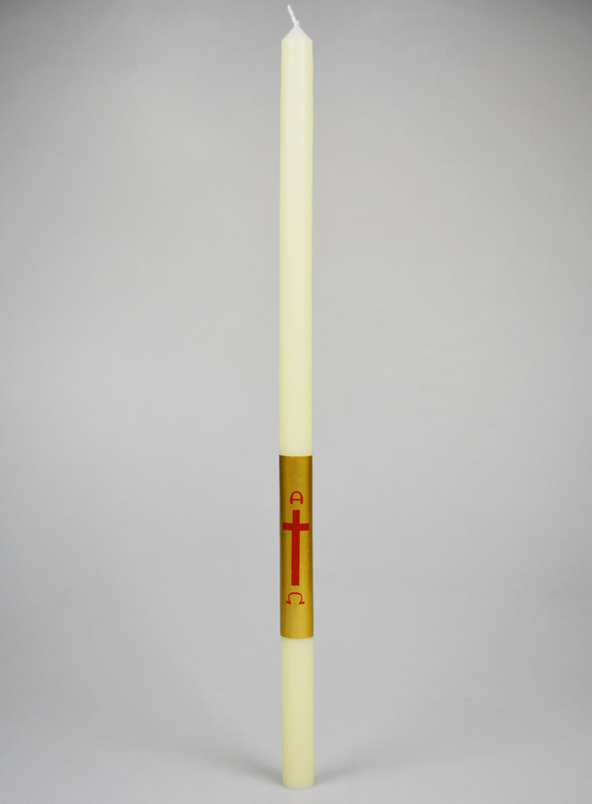 Candela Battesimale Avorio e Oro – 50 cm (pic 1)