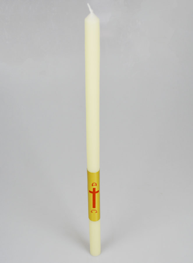 Candela Battesimale Avorio e Oro – 50 cm (pic 2)