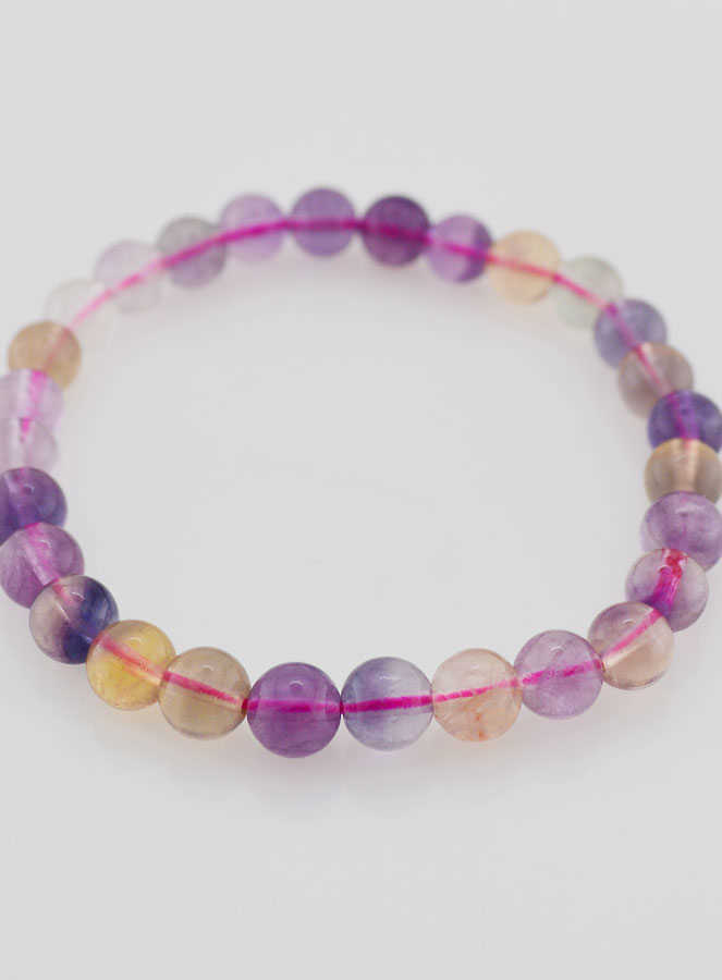 Bracciale in Pietra Naturale di Fluorite Multicolore AA – 6 mm (pic 2)