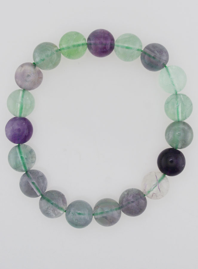 Bracciale in Pietra Naturale di Fluorite AB - 10 mm (pic 1)