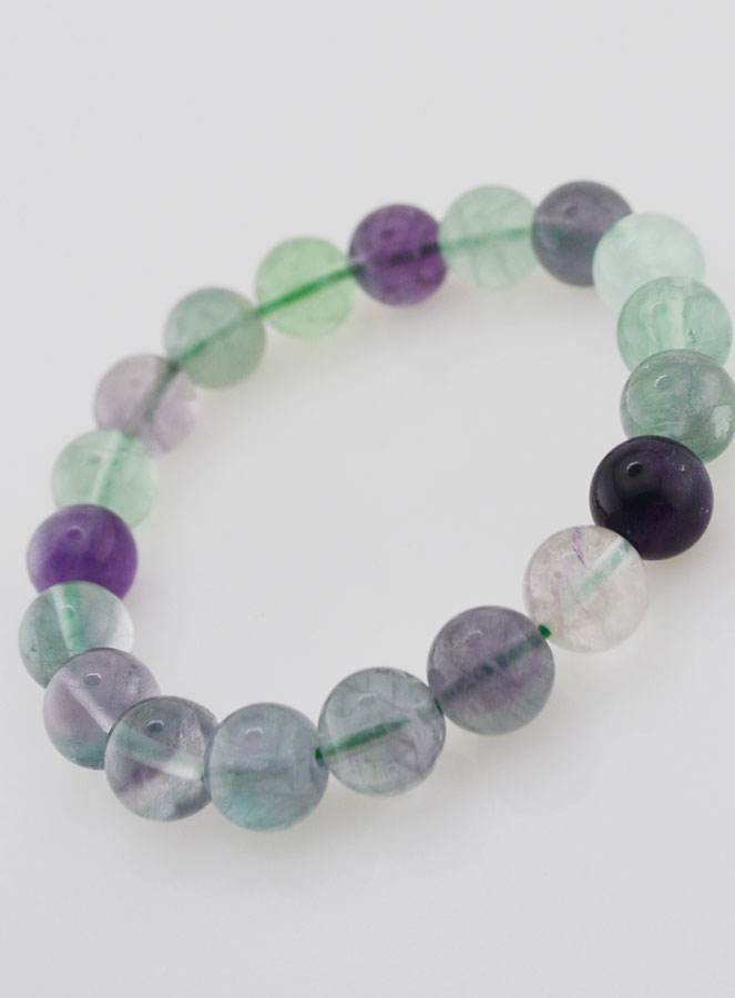 Bracciale in Pietra Naturale di Fluorite AB - 10 mm (pic 4)