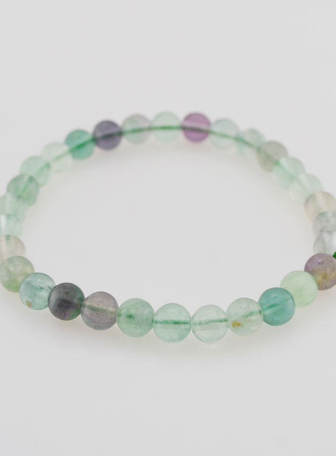 Bracciale in Pietra Naturale di Fluorite AB - 6mm (pic 2)