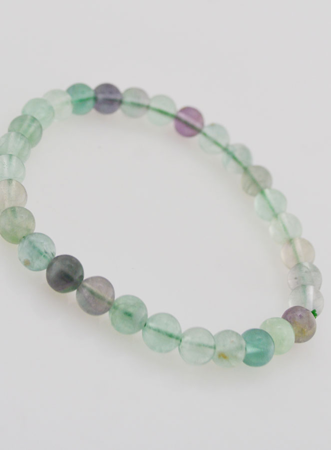 Bracciale in Pietra Naturale di Fluorite AB - 6mm (pic 3)