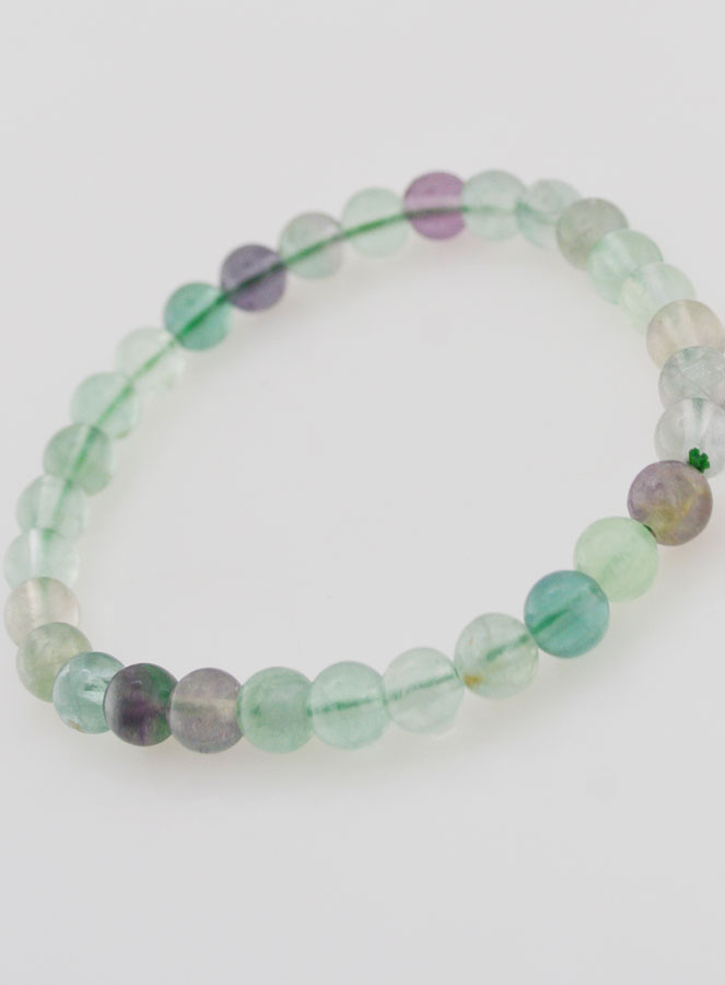 Bracciale in Pietra Naturale di Fluorite AB - 6mm (pic 4)
