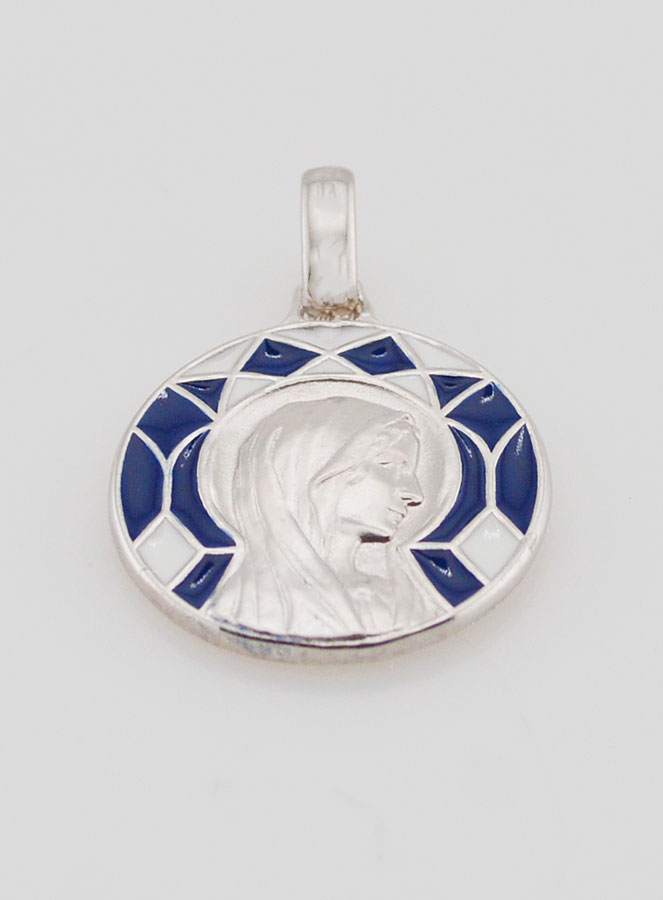 Medaglia Madonna & Lourdes Doppia Faccia - 18mm (pic 2)