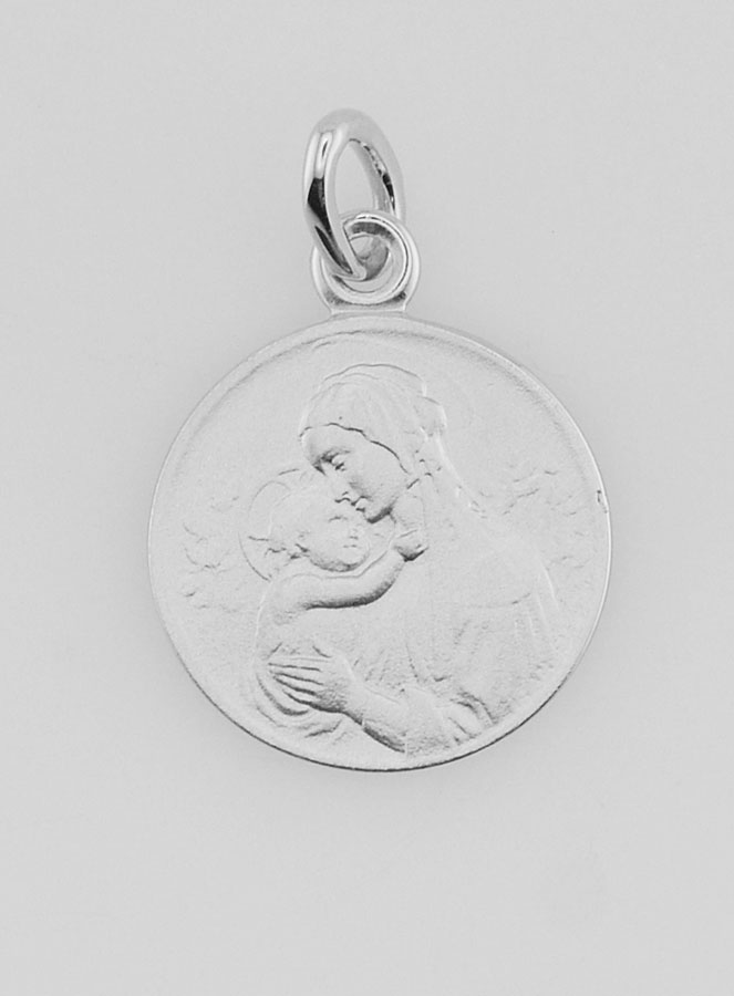 Medaglia in Argento Madonna di Botticelli - 16mm (pic 1)