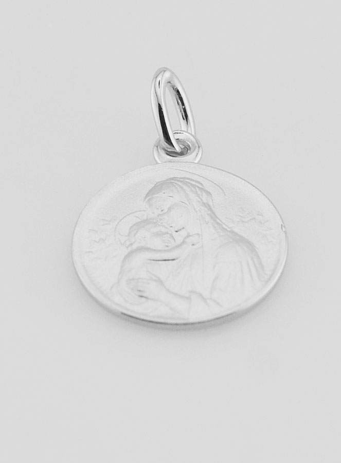 Medaglia in Argento Madonna di Botticelli - 16mm (pic 2)