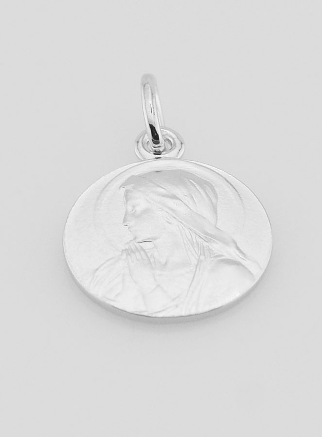 Medaglia in Argento Madonna in Preghiera - 16mm (pic 2)