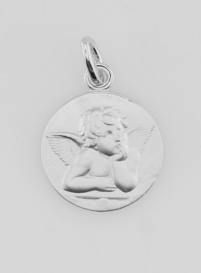 Regalo di Battesimo - Medaglia Angelo Custode in Argento (pic 1)