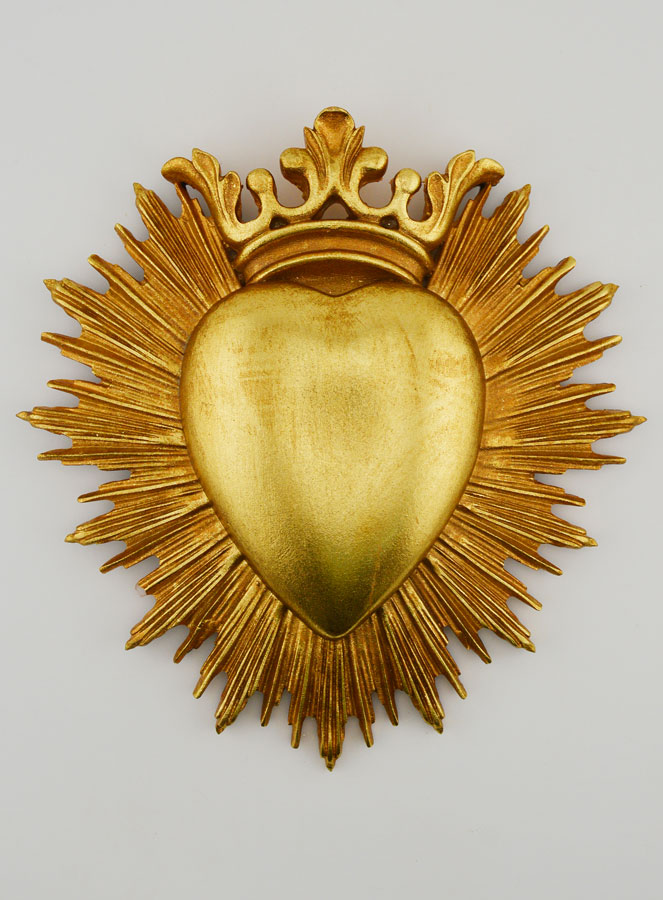 Ex Voto Murale Cuore Incoronato - 18 cm (pic 1)