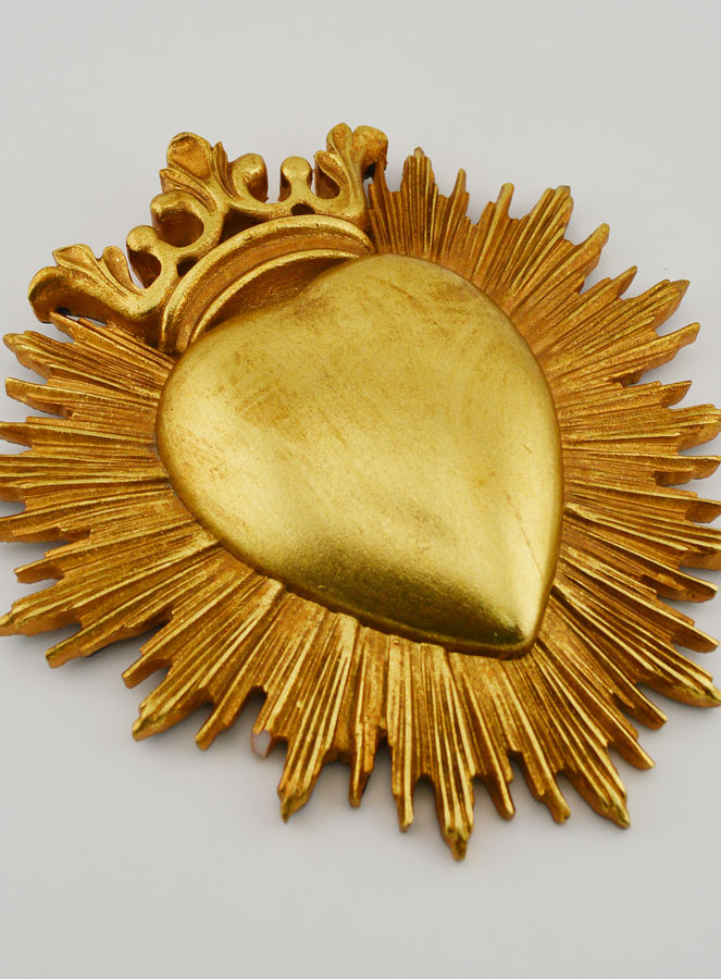 Ex Voto Murale Cuore Incoronato - 18 cm (pic 3)