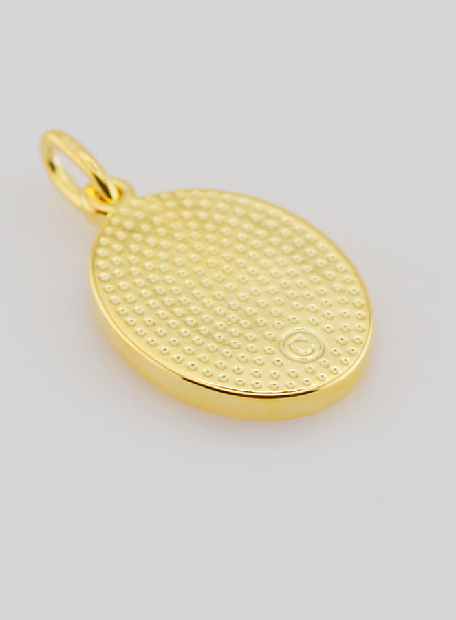 Medaglia Placcata Oro Cuore Immacolato di Maria - 19mm (pic 4)