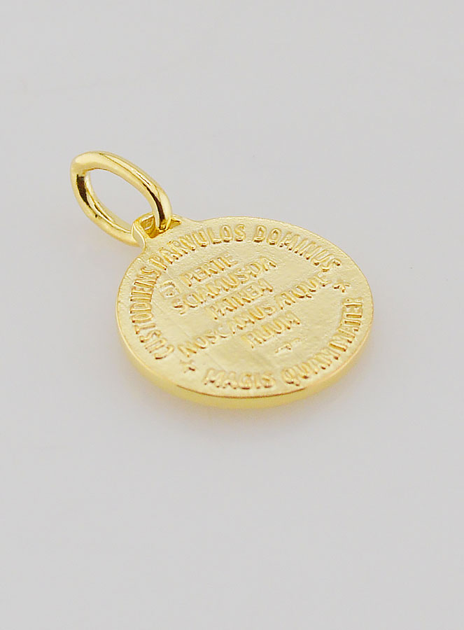 Medaglia Placcata Oro Spirito Santo & Inno - 18mm (pic 4)