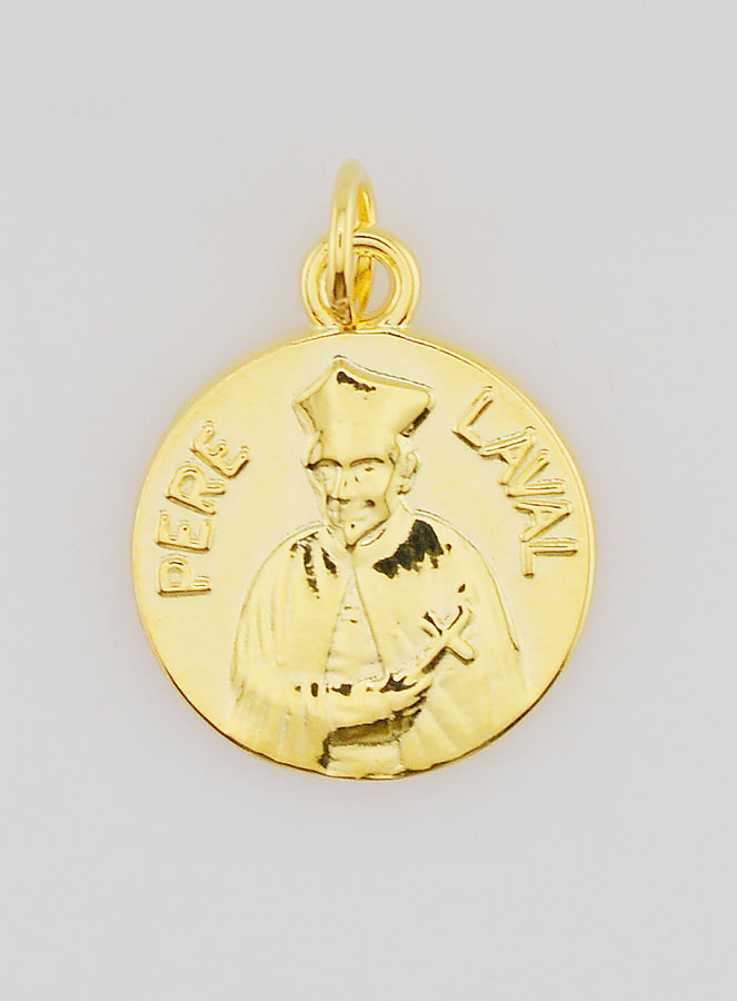 Medaglia Placcata Oro 18mm – Padre Laval (pic 1)