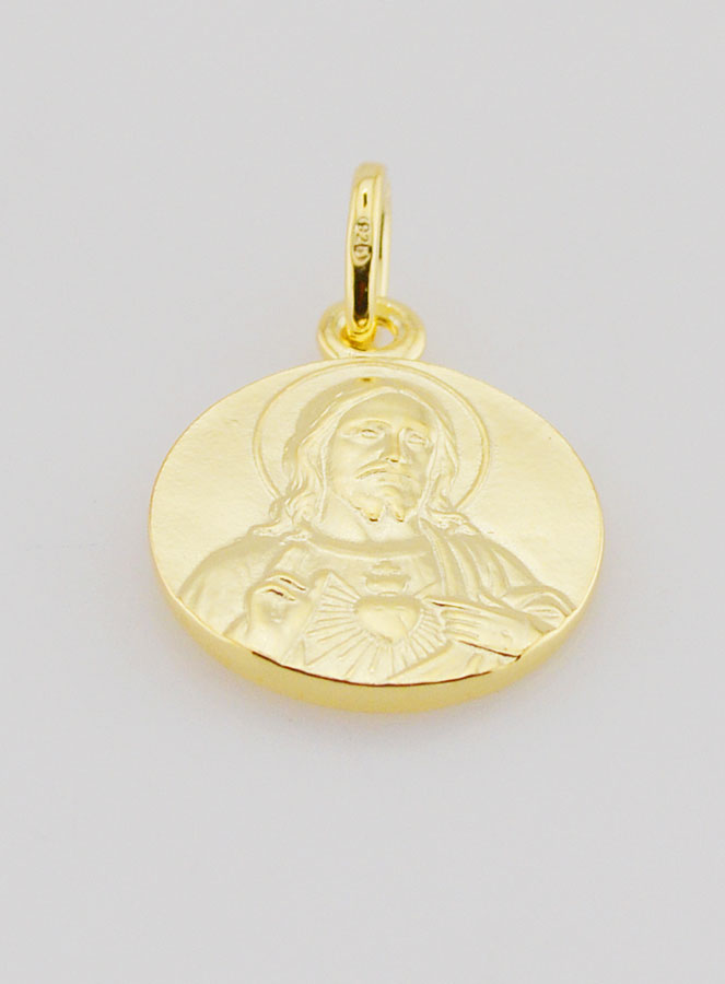 Medaglia Scapolare in Placcato Oro - 16mm (pic 2)