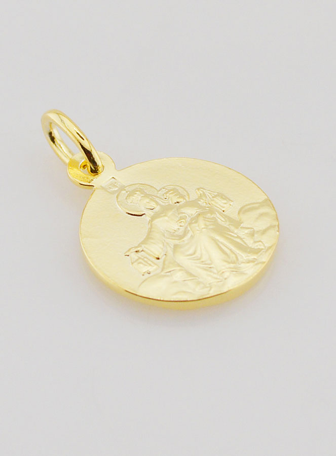 Medaglia Scapolare in Placcato Oro - 16mm (pic 4)