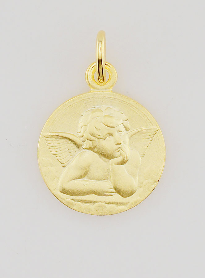Medaglia in Oro Placcato 16mm – Angelo Raffaele (pic 1)