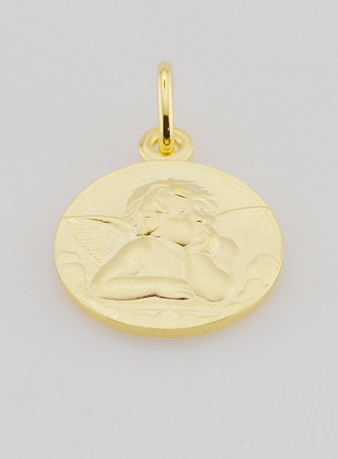 Medaglia in Oro Placcato 16mm – Angelo Raffaele (pic 2)