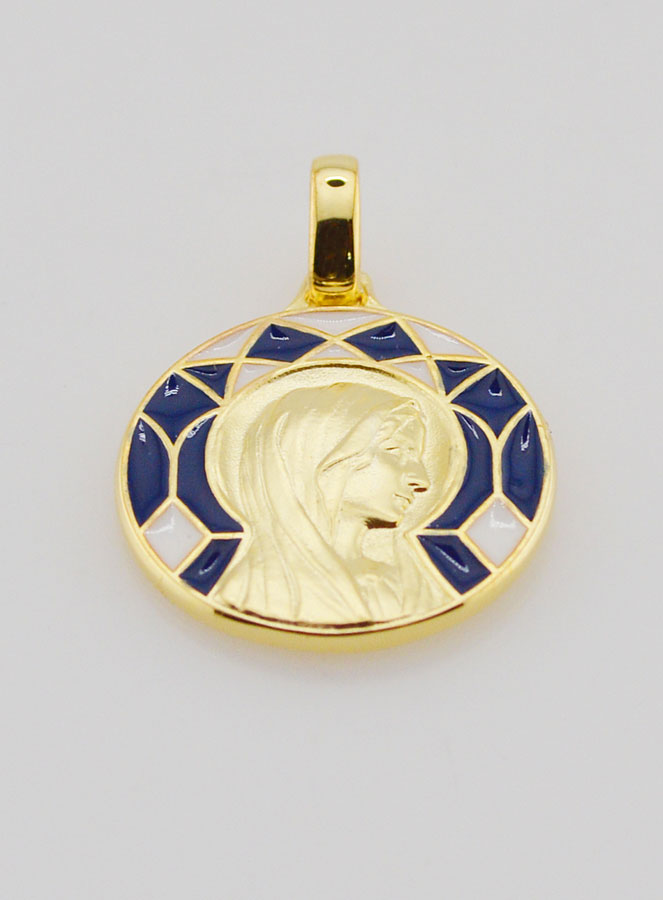 Medaglia Vergine Maria & Lourdes a Doppia Faccia - 18mm (pic 2)