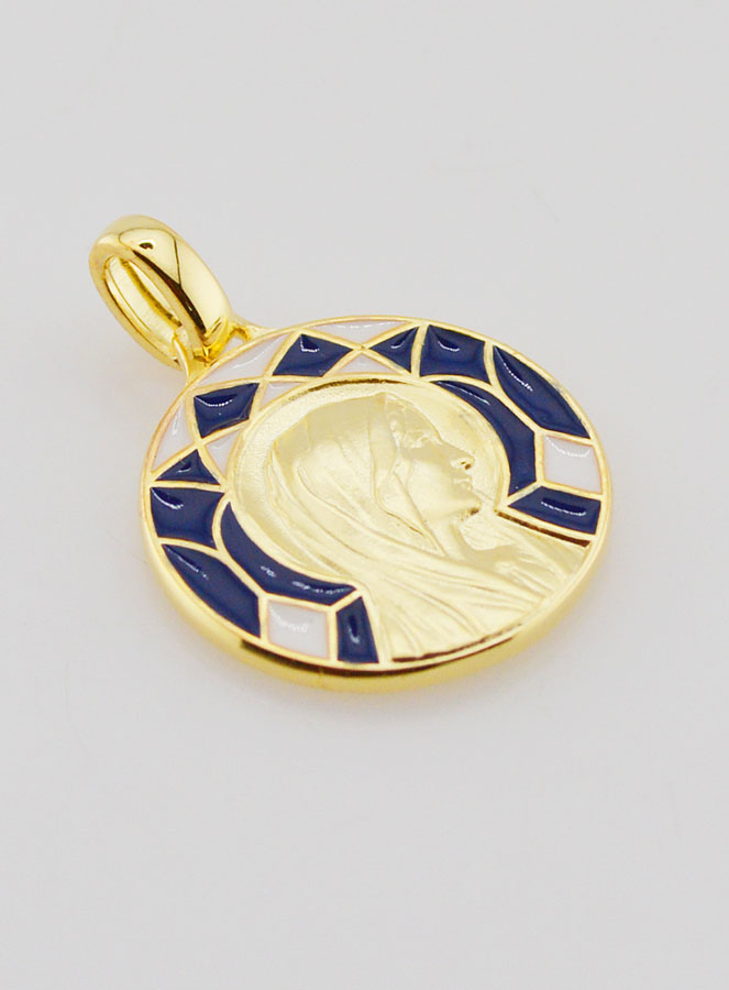Medaglia Vergine Maria & Lourdes a Doppia Faccia - 18mm (pic 3)