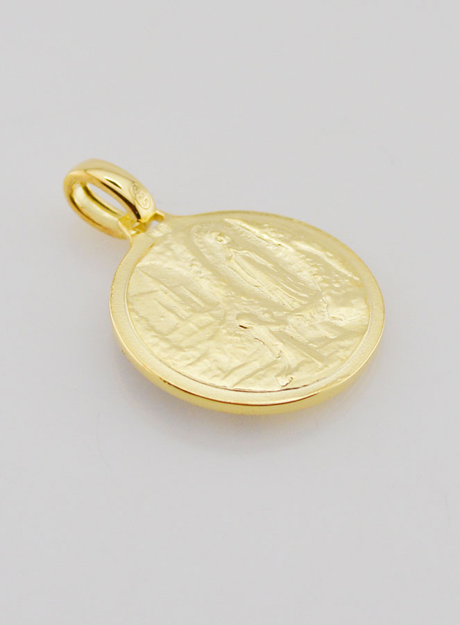 Medaglia Vergine Maria & Lourdes a Doppia Faccia - 18mm (pic 4)