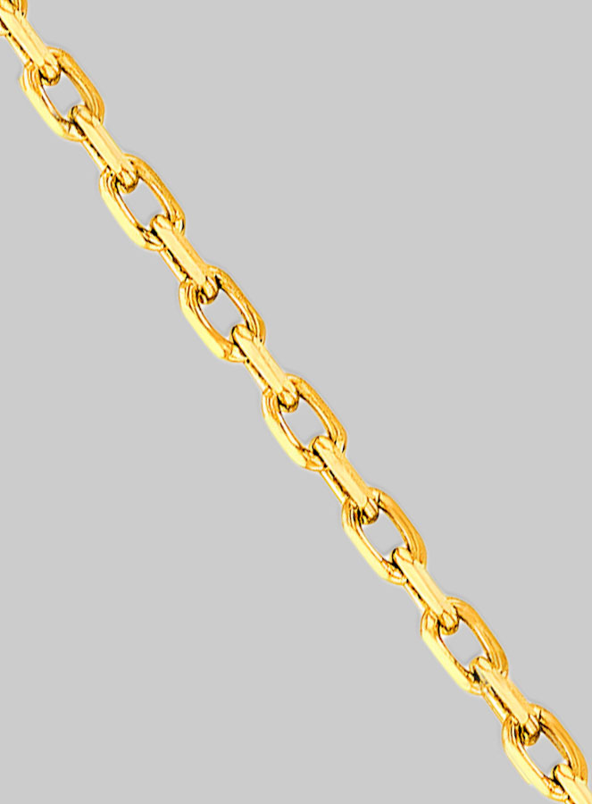 Catena Regolabile in Oro Placcato 40cm - Maglia Forzatina 1,6mm (pic 2)