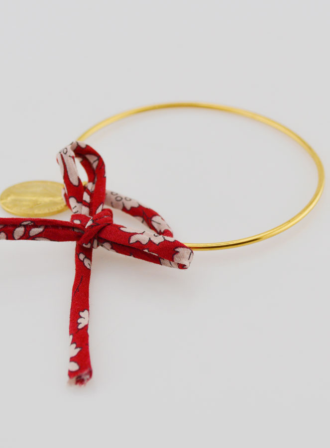 Bracciale Rigido Liberty Rosso & Medaglia Miracolosa (pic 4)