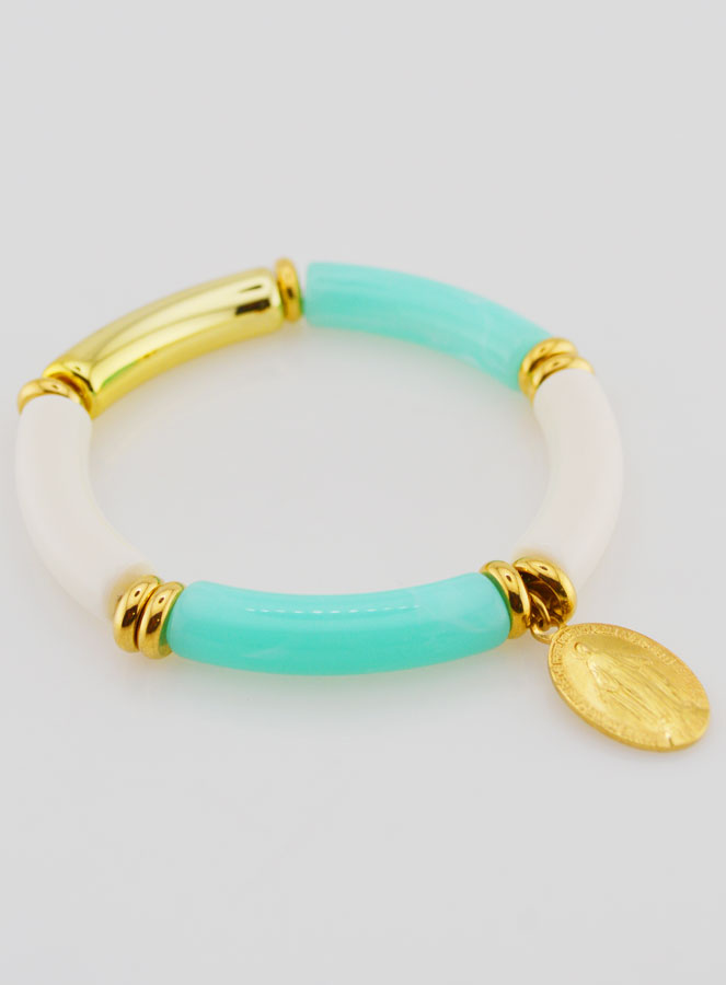 Bracciale Religioso con Medaglia Miracolosa - Turchese (pic 3)