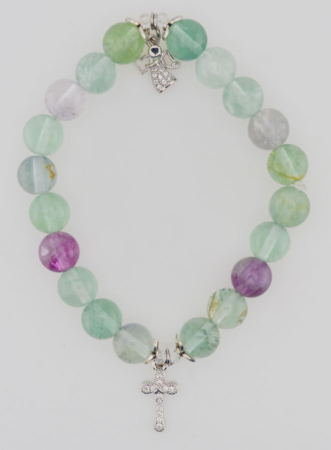 Bracciale in Fluorite 8mm – Angelo & Croce (pic 1)