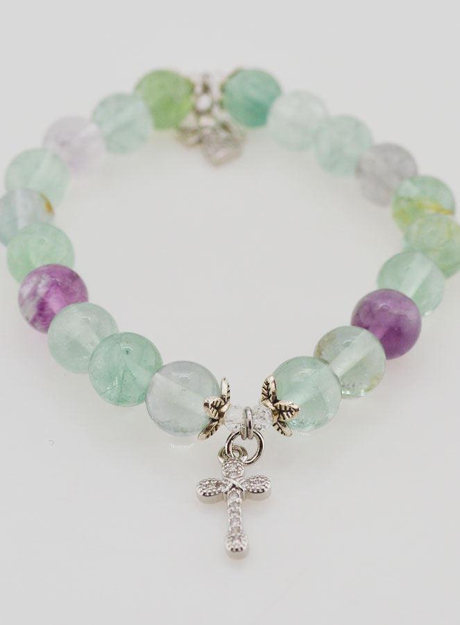 Bracciale in Fluorite 8mm – Angelo & Croce (pic 2)