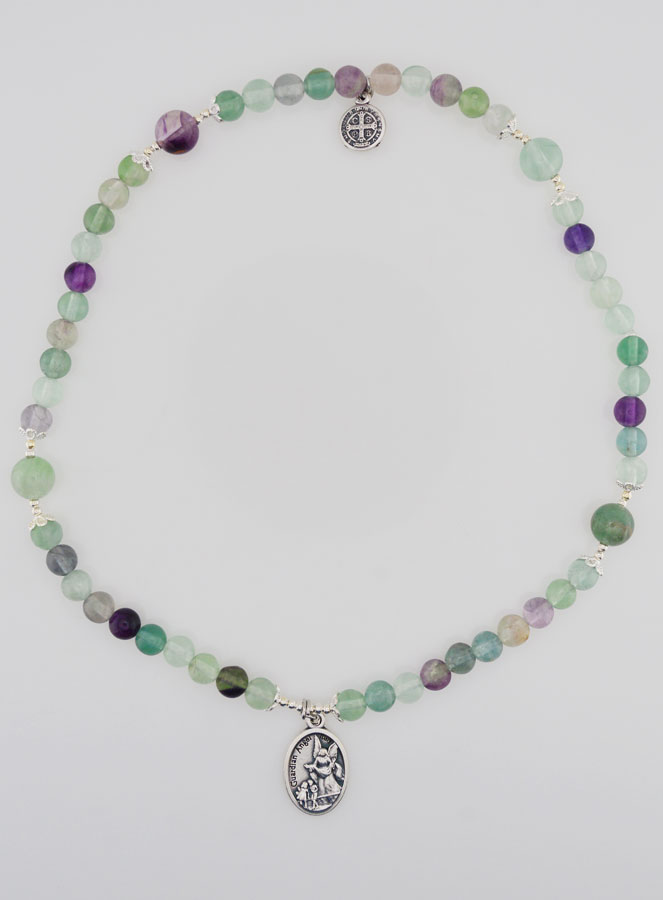 Bracciale Rosario in Fluorite - San Michele & San Benedetto (pic 1)