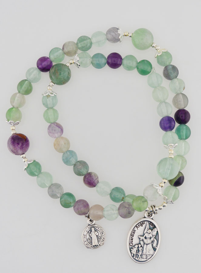 Bracciale Rosario in Fluorite - San Michele & San Benedetto (pic 2)