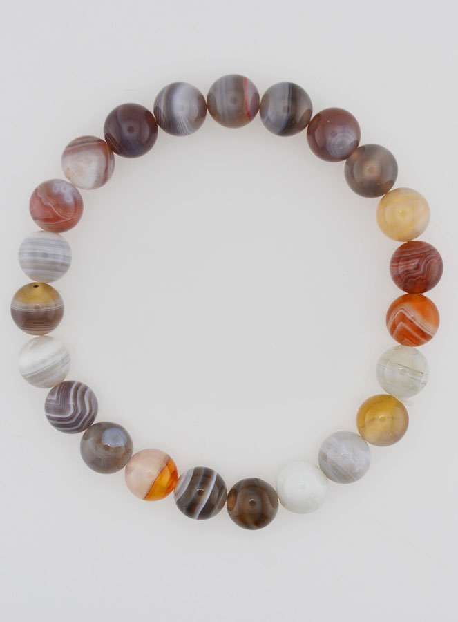 Bracciale in Pietra Naturale di Agata del Botswana - 8 mm (pic 1)