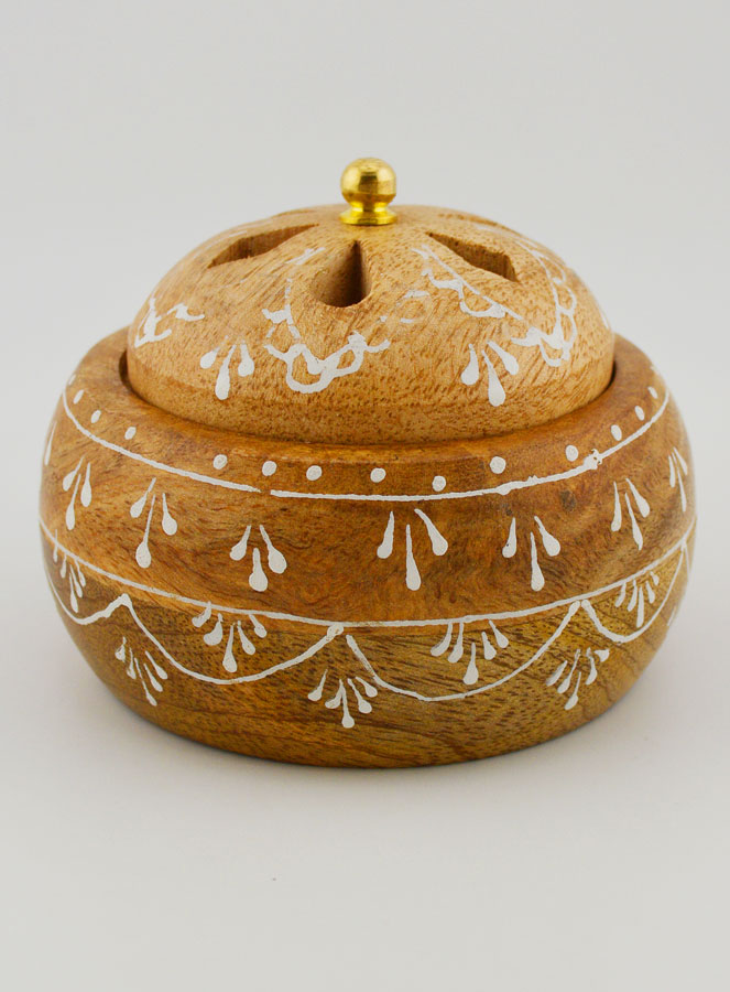 Brucia Incenso Artigianale in Legno - 10 cm (pic 1)