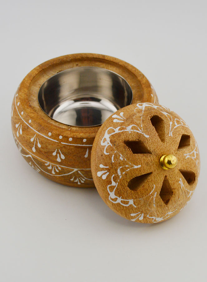 Brucia Incenso Artigianale in Legno - 10 cm (pic 2)
